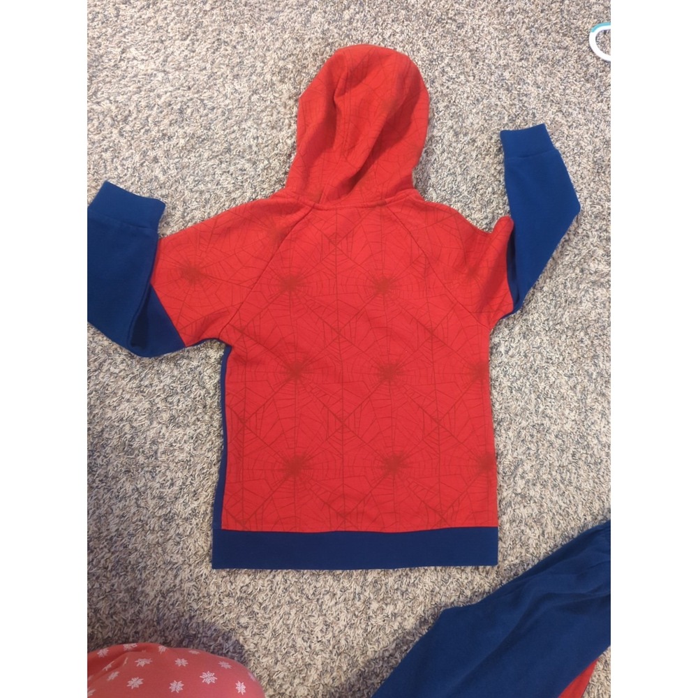 Marvel Spiderman 2 Piece Set, Zip Up Hoodie and Joggers Kids Sz 7/8 - Picture 7 of 9